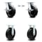 Service Caster 8 Inch Kingpinless Polyolefin Wheel Caster Brakes and Swivel Locks 2 Rigid, 2PK SCC-KP30S820-POR-SLB-BSL-2-R-2 - alternate 1